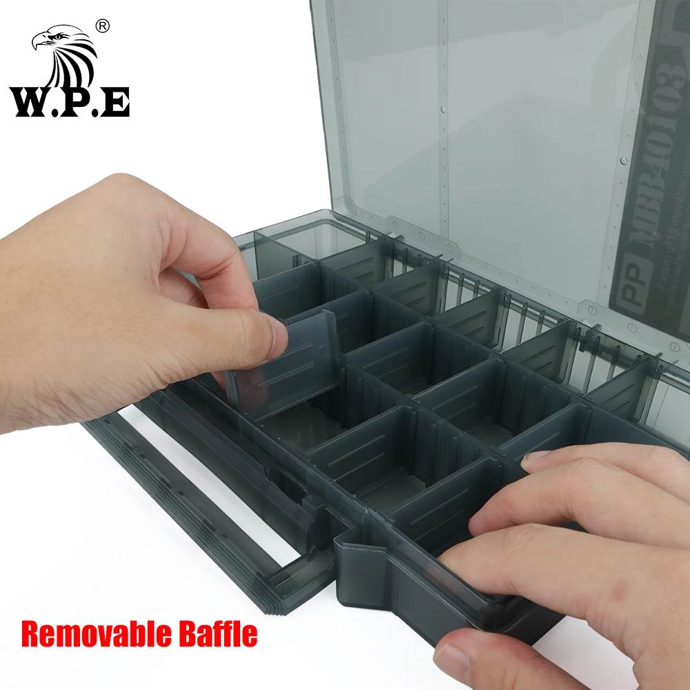 Caja organizadora W.P.E para señuelos – Espuma con compartimentos y accesorios - imagen 4