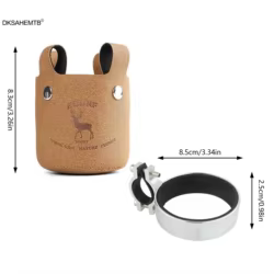 Soporte para botella bicicleta con funda y fijación mediante tornillo