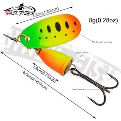 WALK FISH Cuchara giratoria con lentejuela para trucha