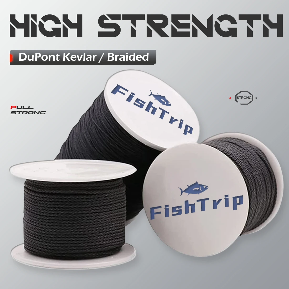 FishTrip Línea de Kevlar trenzada – Alta resistencia
