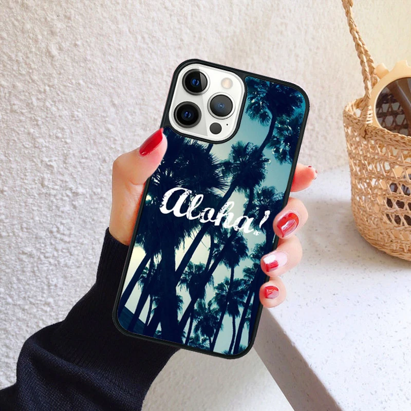 Diseño palmeras hawaianas en funda iPhone Krajews