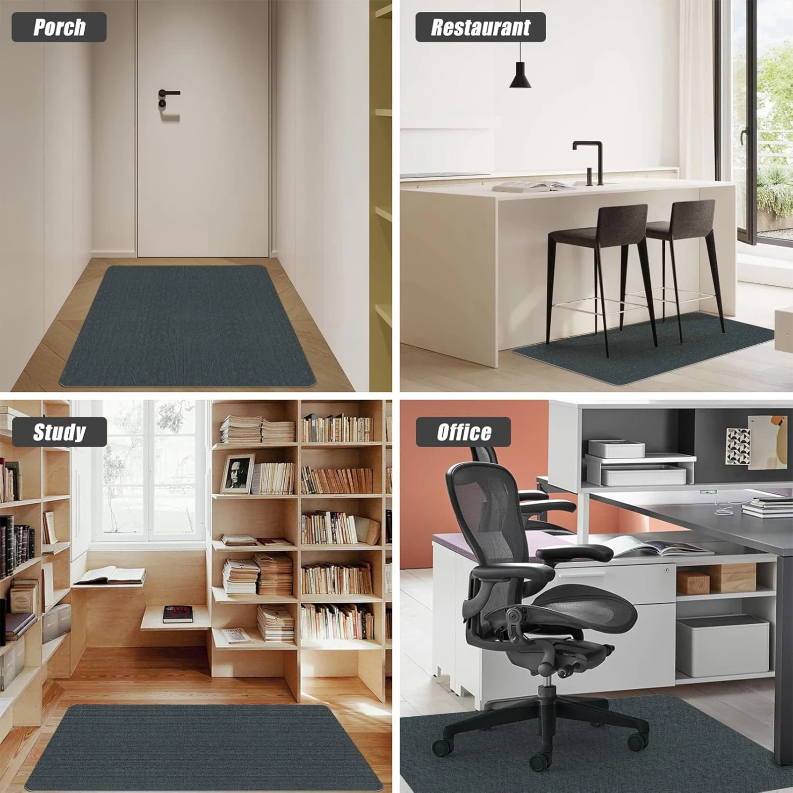 Alfombrilla para silla de oficina 90x120cm – Resistente y decorativa - imagen 4