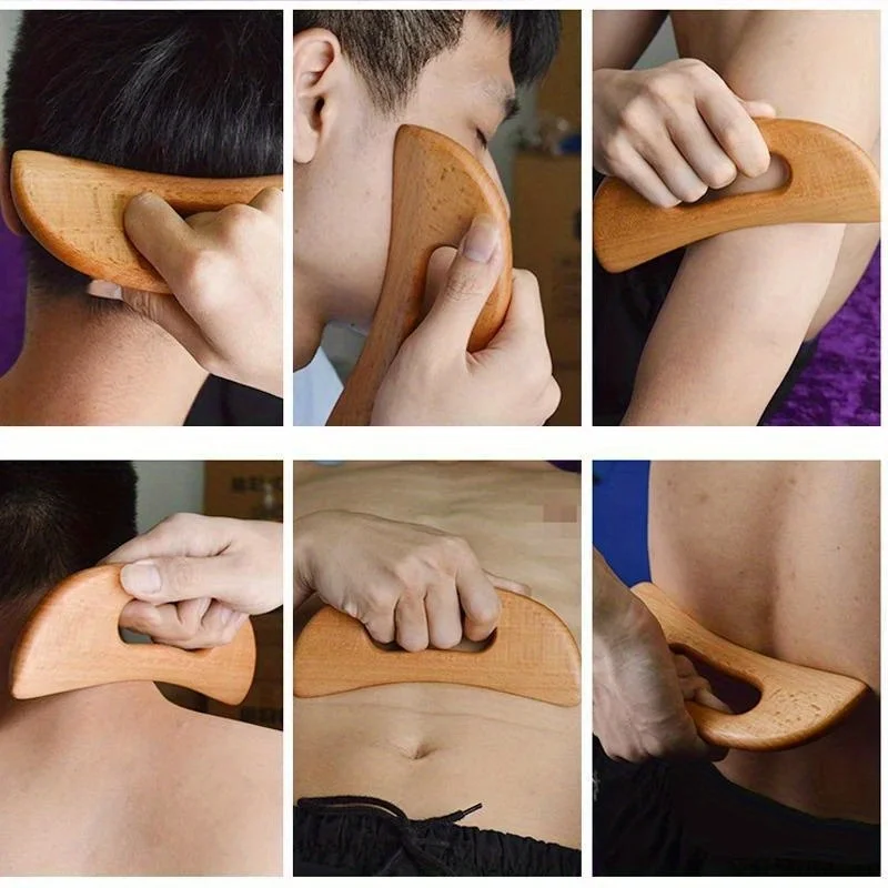 Detalle de la textura de madera para el masaje