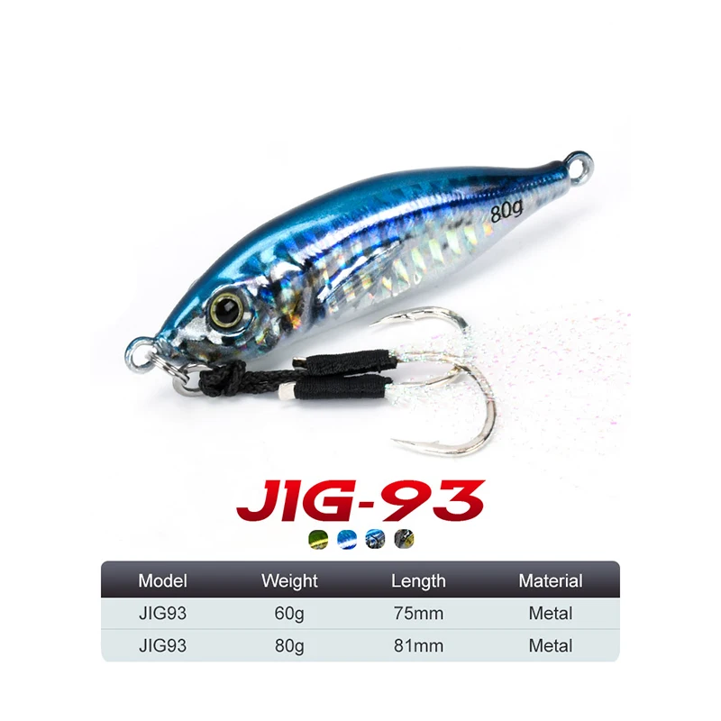 TEASER J93 slow jigging en mar, cuchara metal 3D - imagen 2