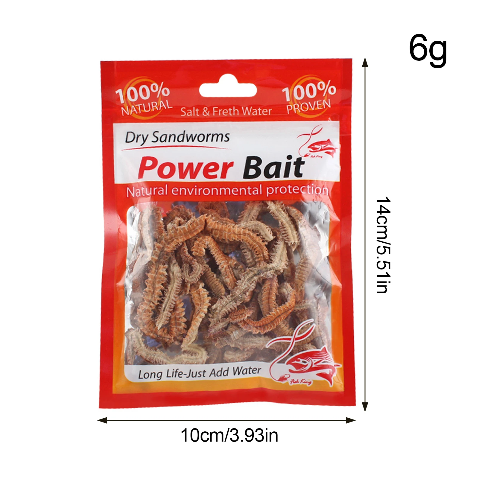 Cebo de gusano de arena seco para pesca exterior