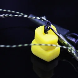 Perlas flotantes doble cono fluorescentes para carpas amarillas