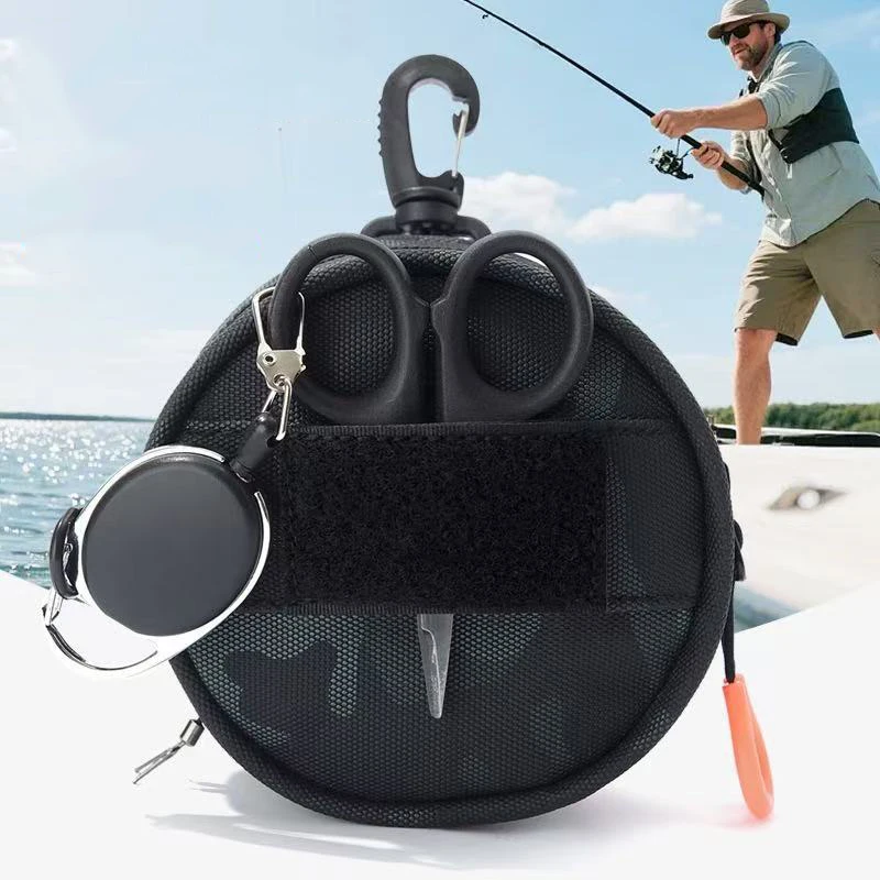 Bolsa de almacenamiento para línea de pesca vista frontal
