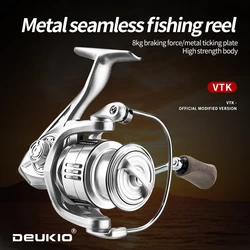 DEUKIO Carrete Spinning 5.2:1 8kg Drag 3+1BB CNC EVA