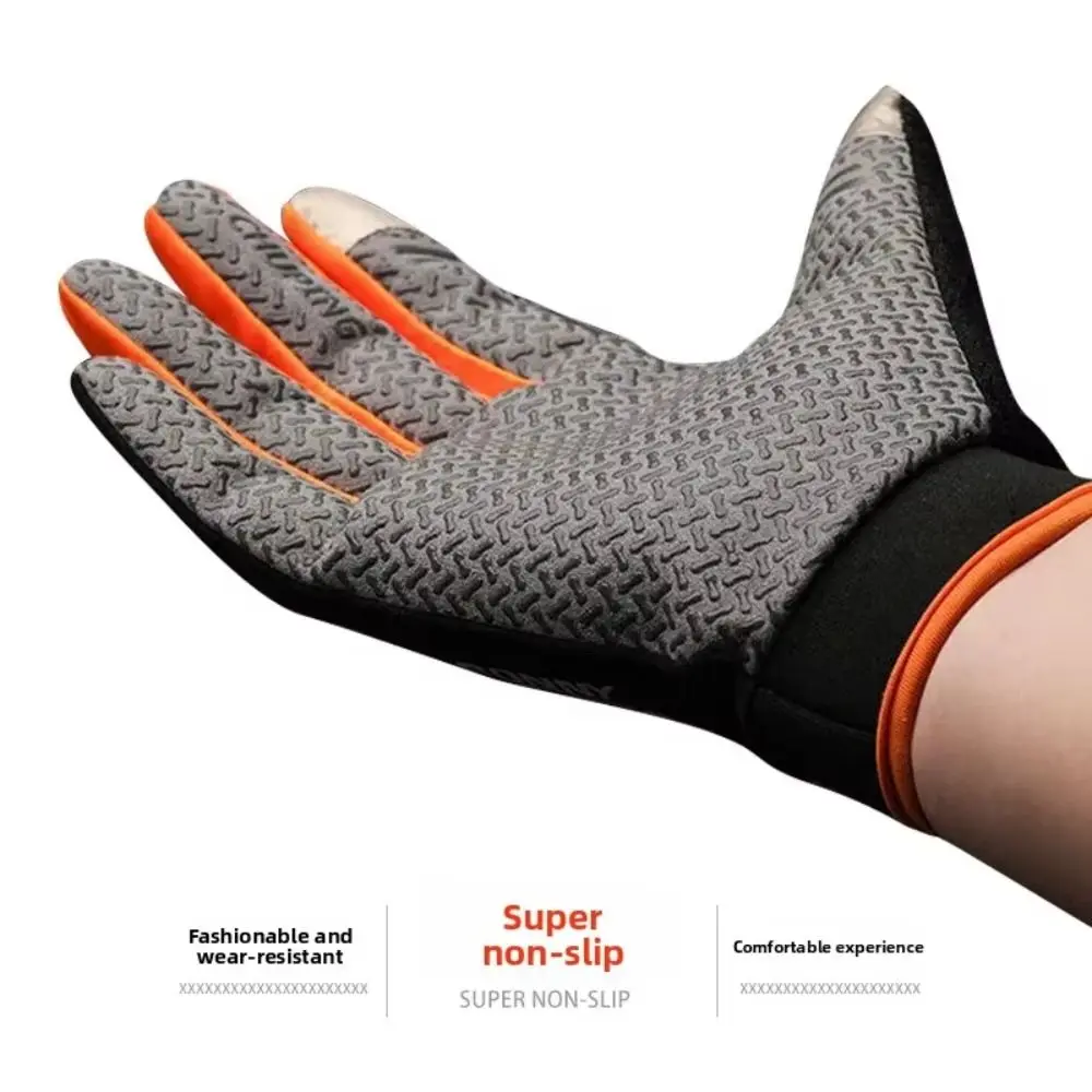 Guantes de pesca antideslizantes con pantalla táctil, dedo completo - imagen 4