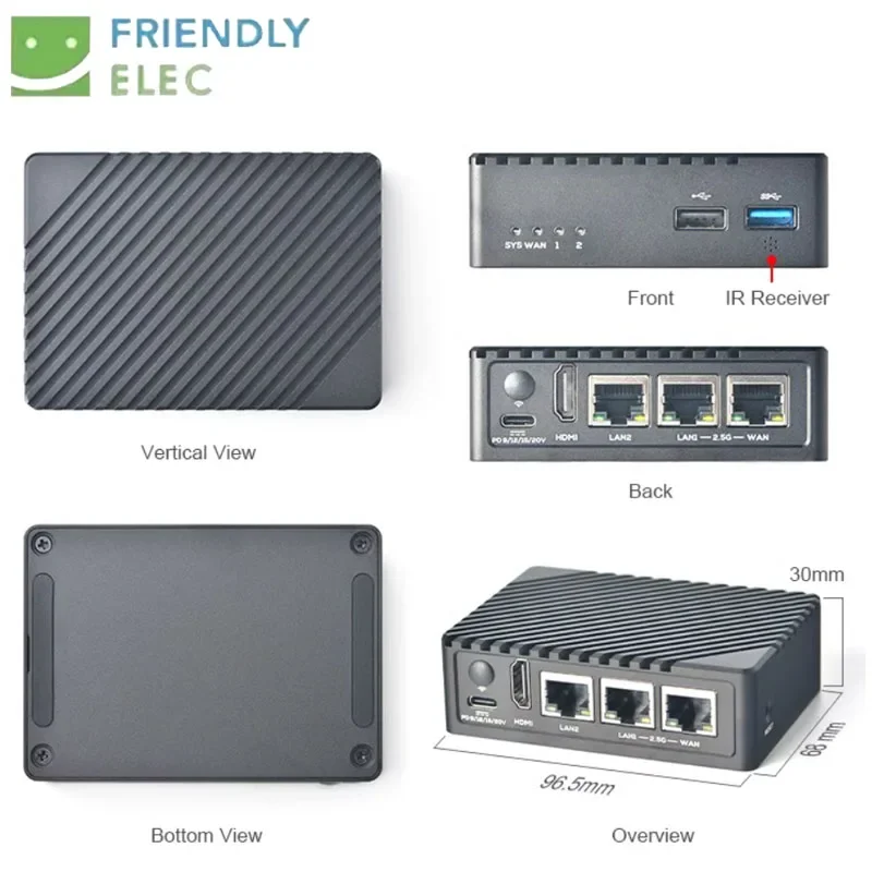 NanoPi R6S RK3588S router 2.5G Ethernet con Debian y FriendlyWrt - imagen 2