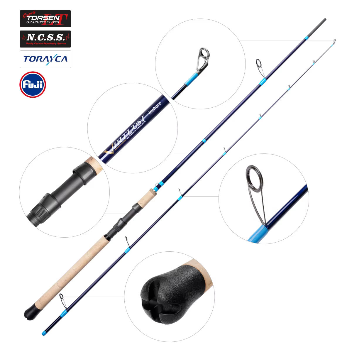 Caña spinning NOEBY para pesca costera en agua salada - imagen 5