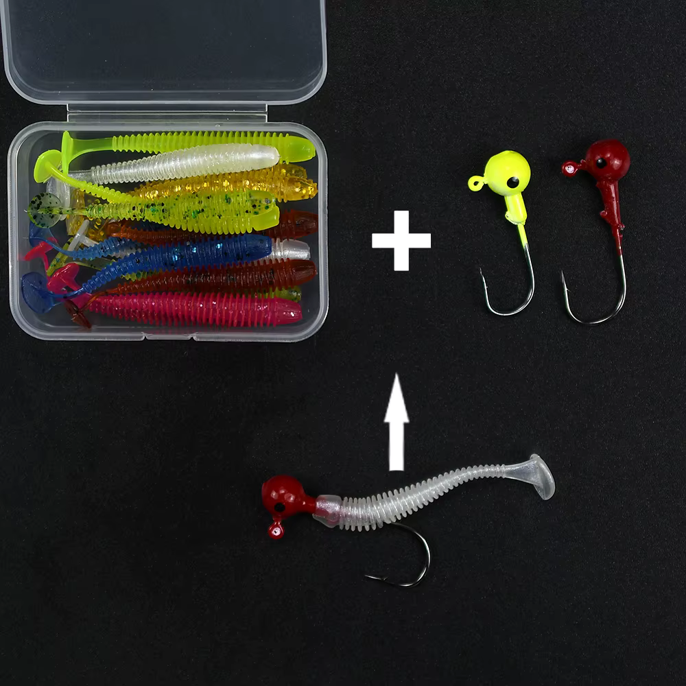Swimbait de vinilo para lubina y carpa – acción jigging - imagen 2