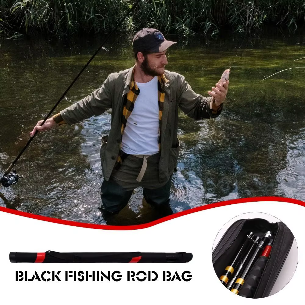 Bolsa de pesca portátil gran capacidad para aparejos y cañas