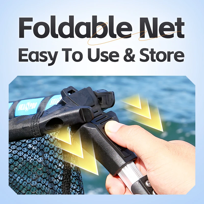 WEIHE Red de Pesca Plegable 14# – Recogedor Flotante Portátil - imagen 4