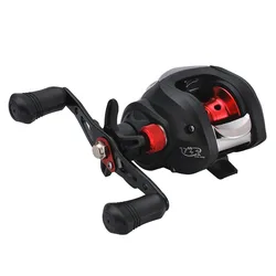Carrete baitcasting de aluminio para mano derecha con relación rápida