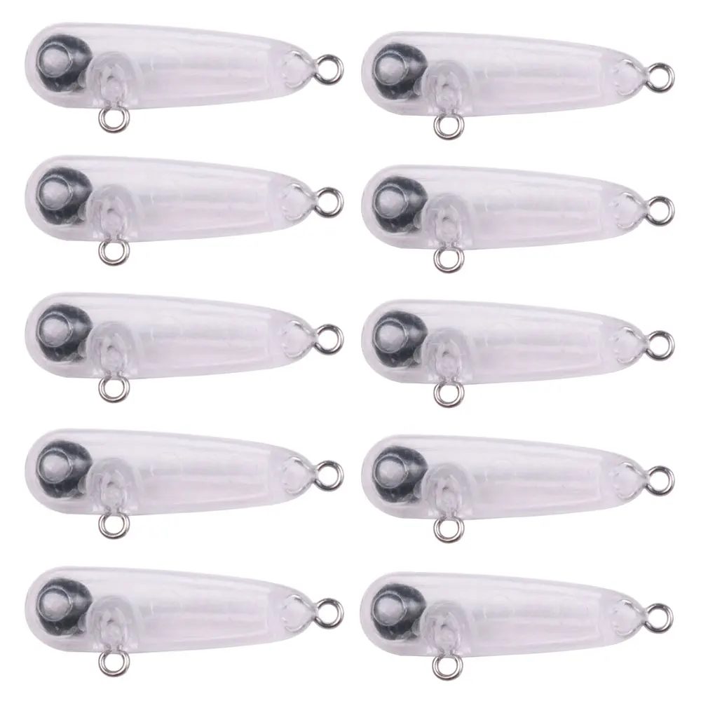 Mini stickbait microhundible transparente de plástico duro