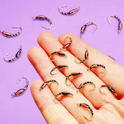 Señuelo de mosca epoxi Midge Hegene con ninfa para trucha y lubina