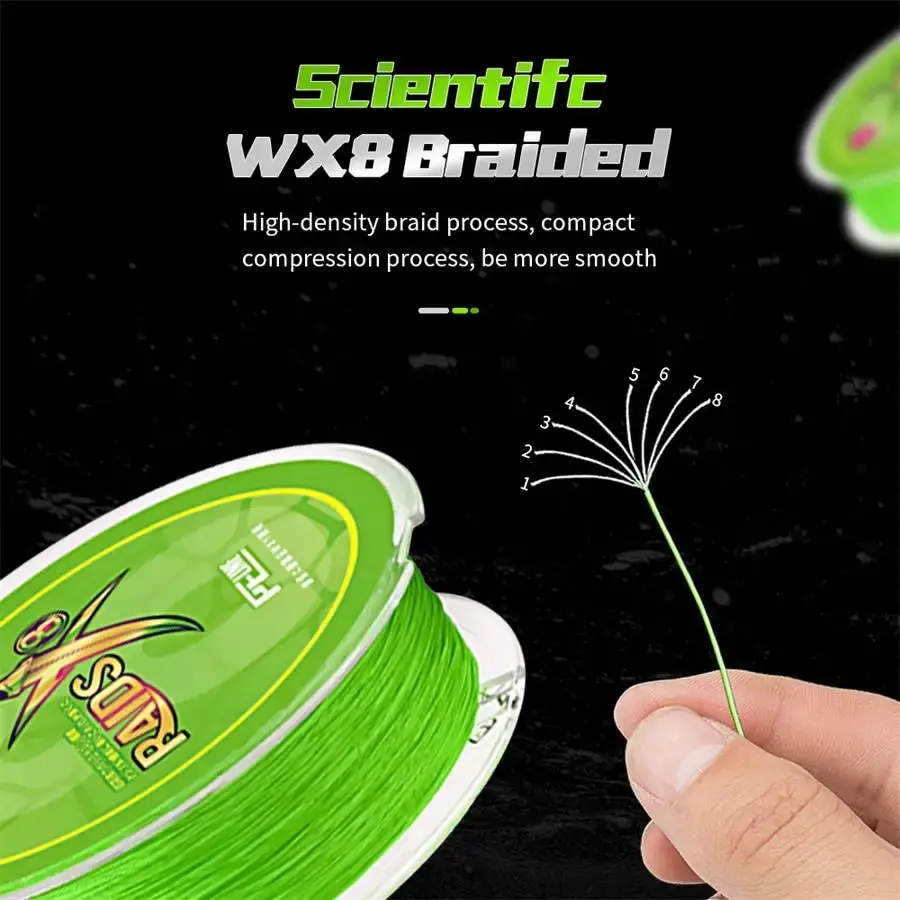 SOLOKING Trenzada Microfly Ultra fina 8 hebras PE 150M carpa trucha - imagen 3