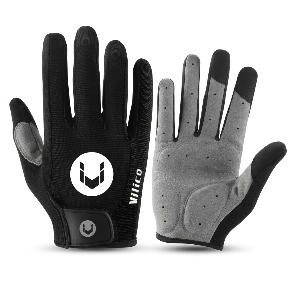 Guantes de ciclismo transpirables con protección UV y antichoque