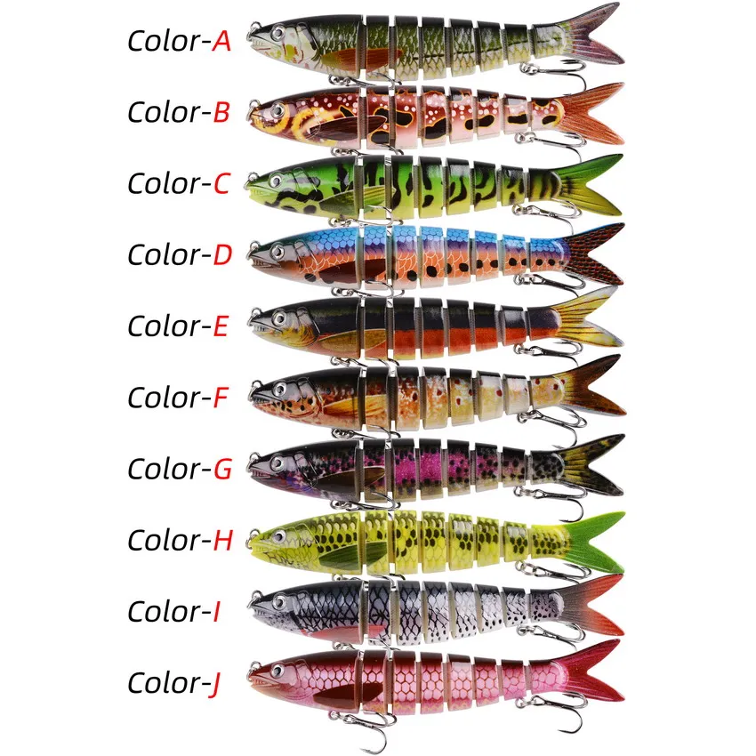 Wobler Vissen Lokken multiarticulado con acción swimbait