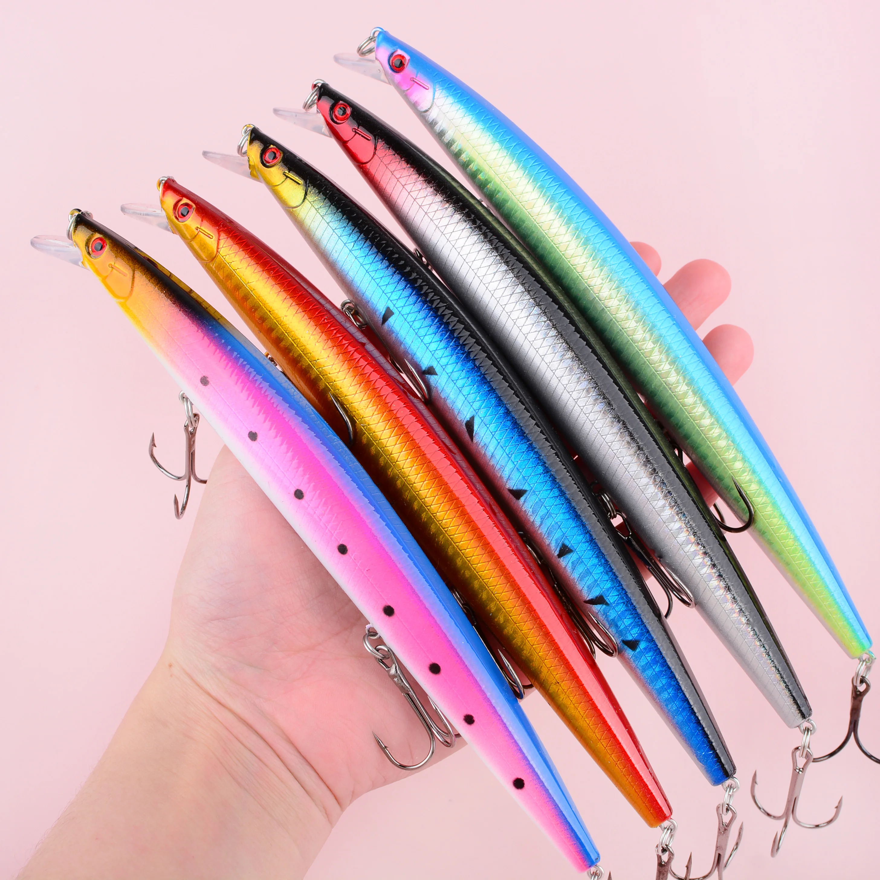 Variación de colores del señuelo minnow