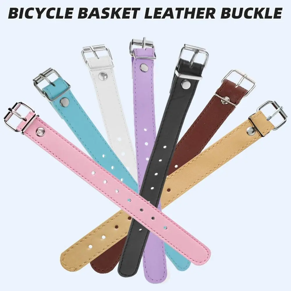 Correas de cuero para cestas de bicicleta con hebilla de repuesto - imagen 3