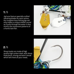 Spinnerbait metálico para lubina y lucio – Señuelo duro