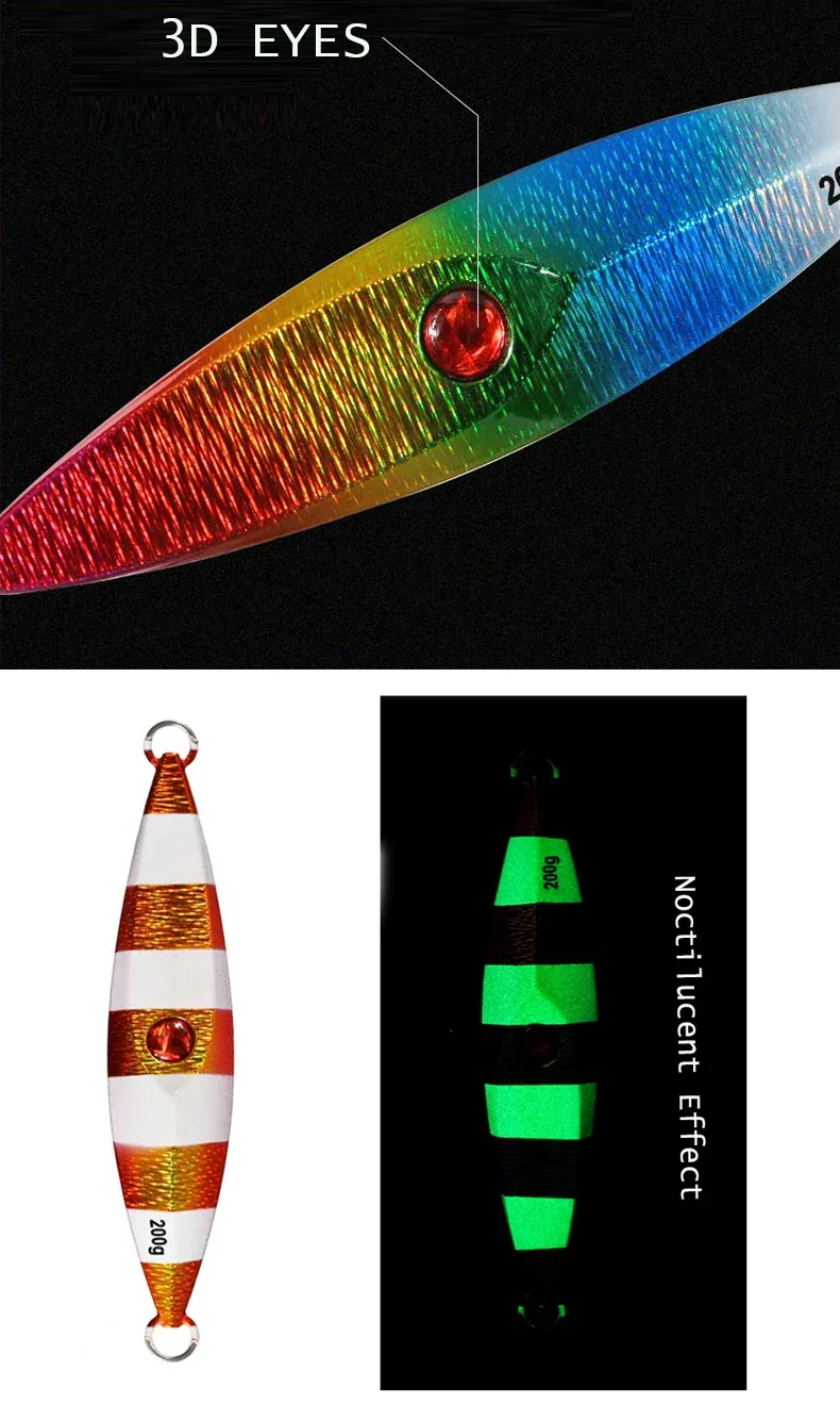 Colores disponibles para el señuelo de metal