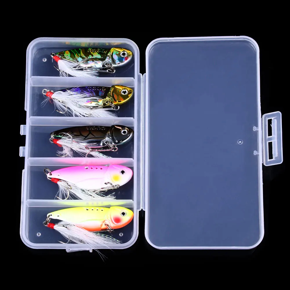 VIB 11g 5,5 cm – 5 señuelos metálicos vibratorios para lubina - imagen 5