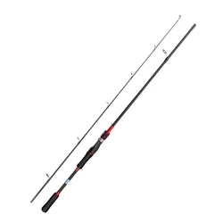 Caña de pesca de fibra de vidrio con puntera para señuelos