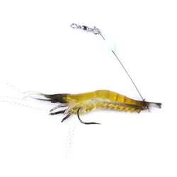 Señuelo de silicona luminoso con anzuelo giratorio para lubina
