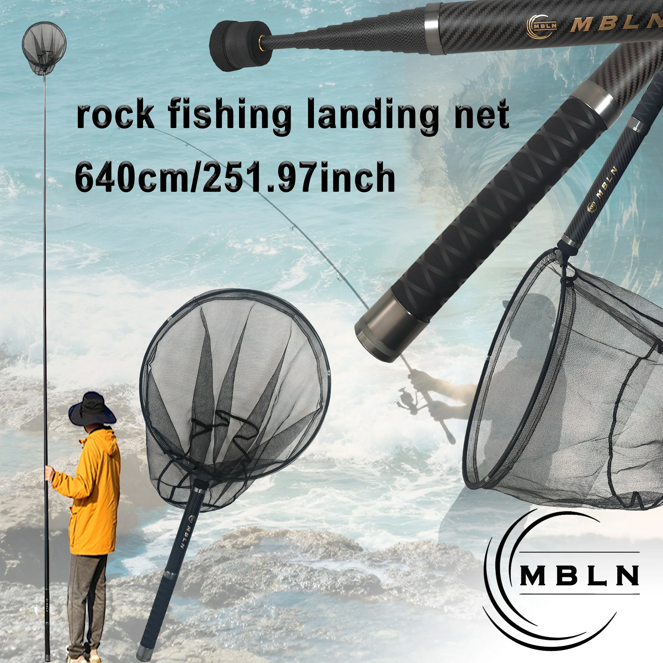 MBLN Sacadera telescópica de carbono para rockfishing de 6,4 m - imagen 3