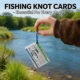 Tarjetas guía para atar nudos de pesca con clip resistente al agua