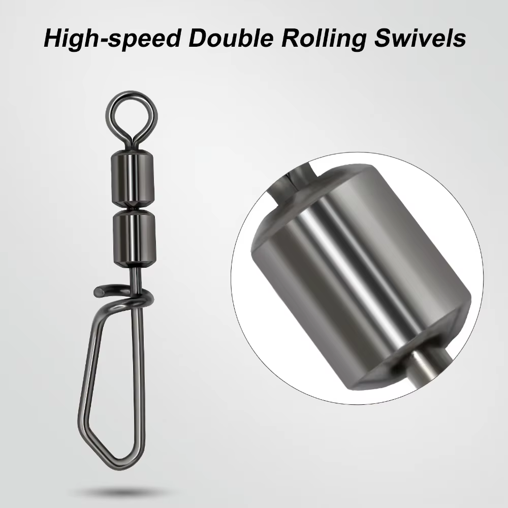 Goture Giratorios de Pesca Doble Rodamiento Acero Inoxidable - imagen 4