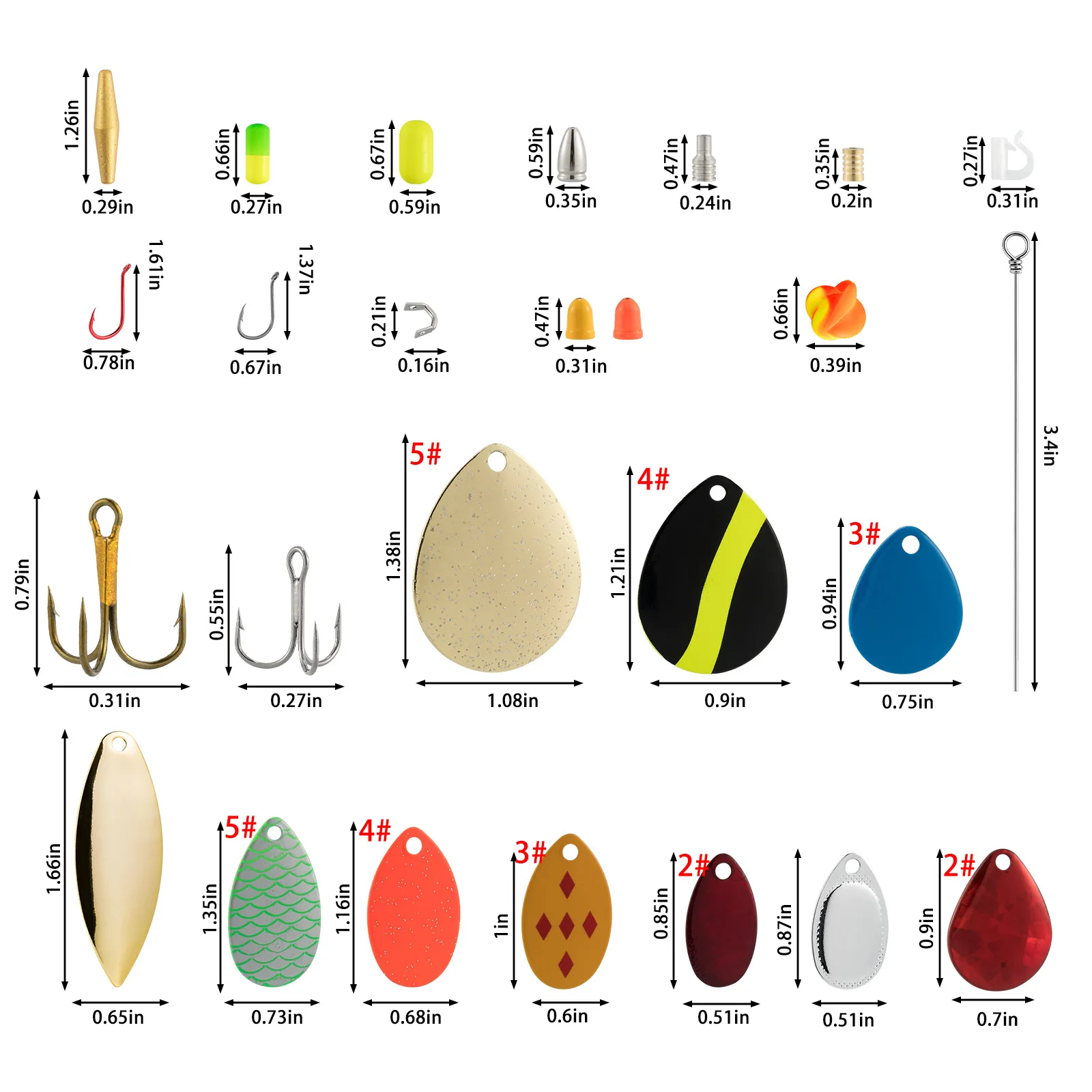 Cuchillas giratorias en diferentes tonos metálicos