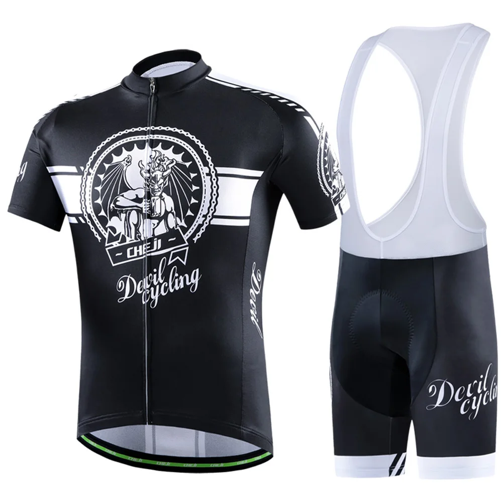 Jersey MTB de manga corta con culote acolchado de gel y tirantes - imagen 2