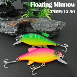 Señuelo flotante minnow wobbler largo alcance para lubina, lucio y trucha