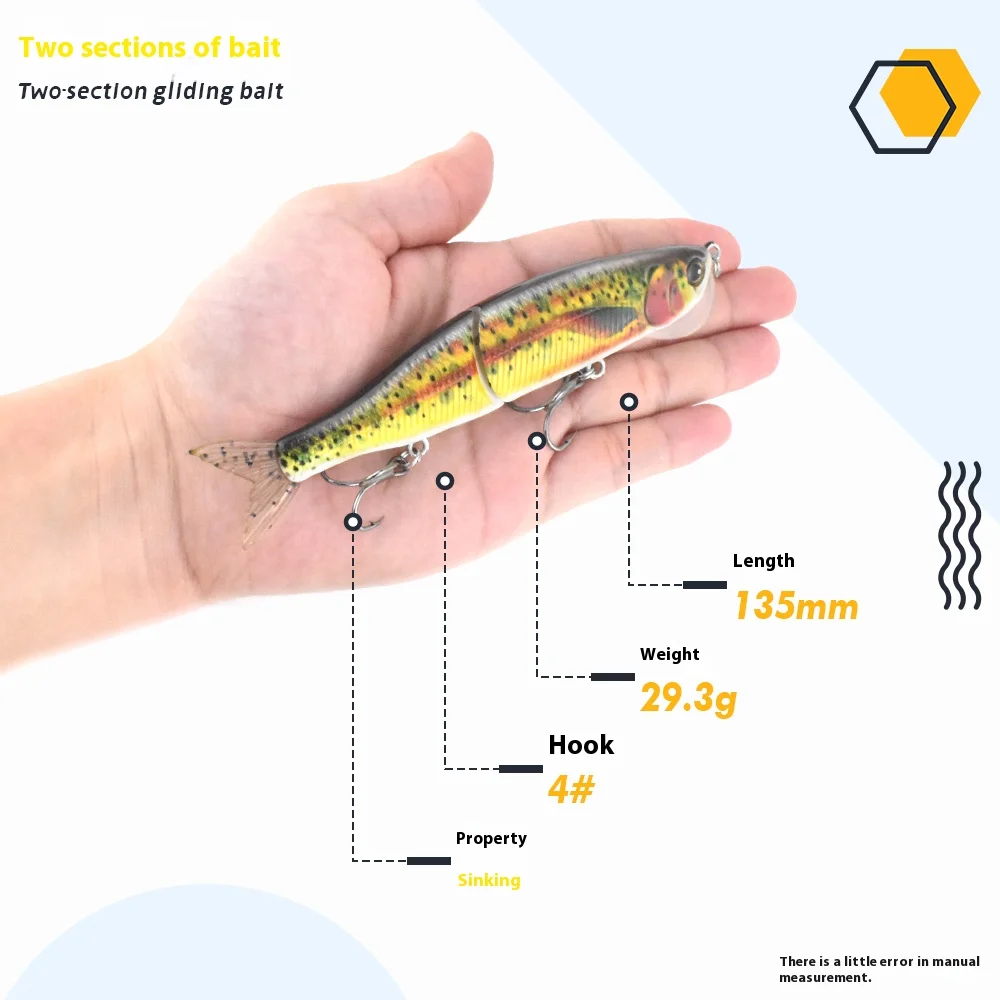 Predator Wobbler Minnow para lucio: señuelo articulado duro - imagen 2