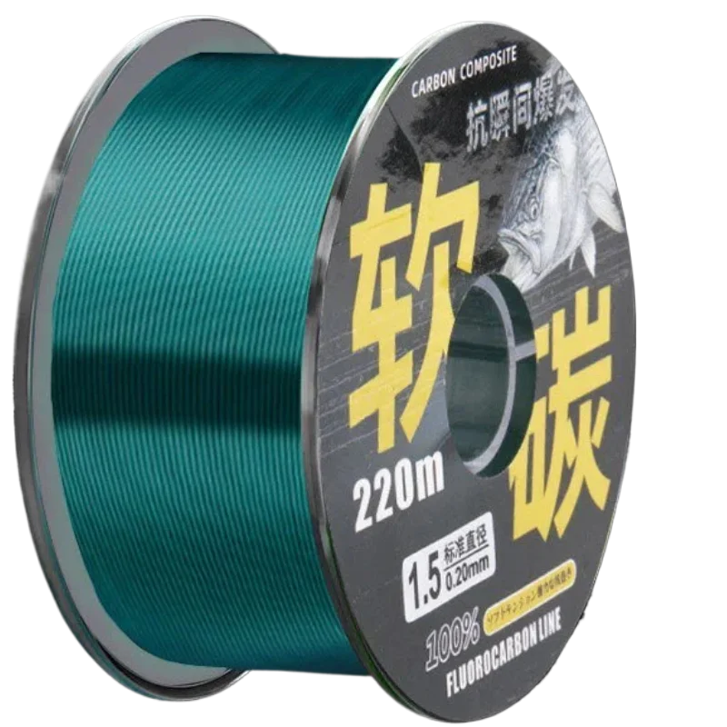 Línea fluorocarbono nailon ultra lisa baja elasticidad para señuelos