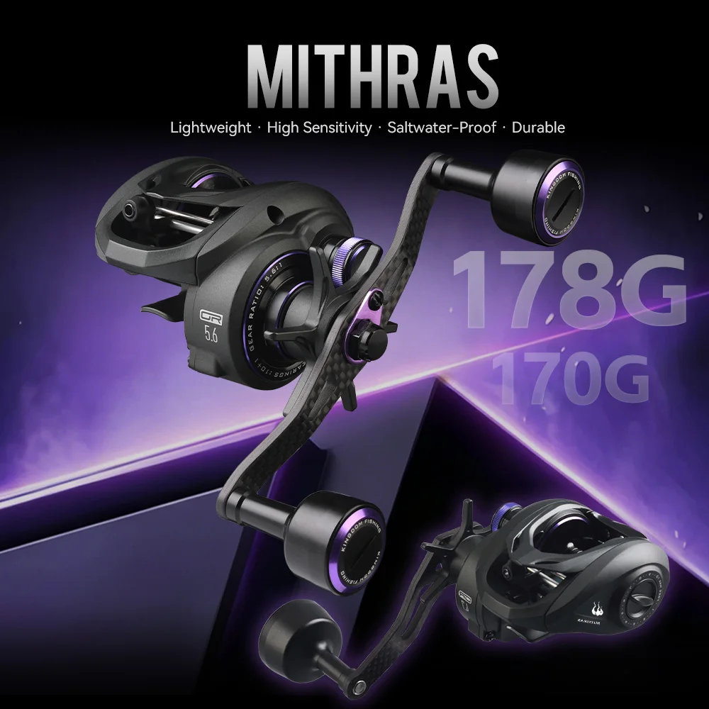 Carrete Kingdom MITHRAS para calamar y sepia, ligero