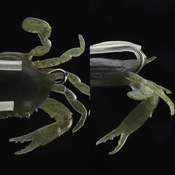 Señuelos de silicona cangrejo biónico con jig head y anzuelo afilado