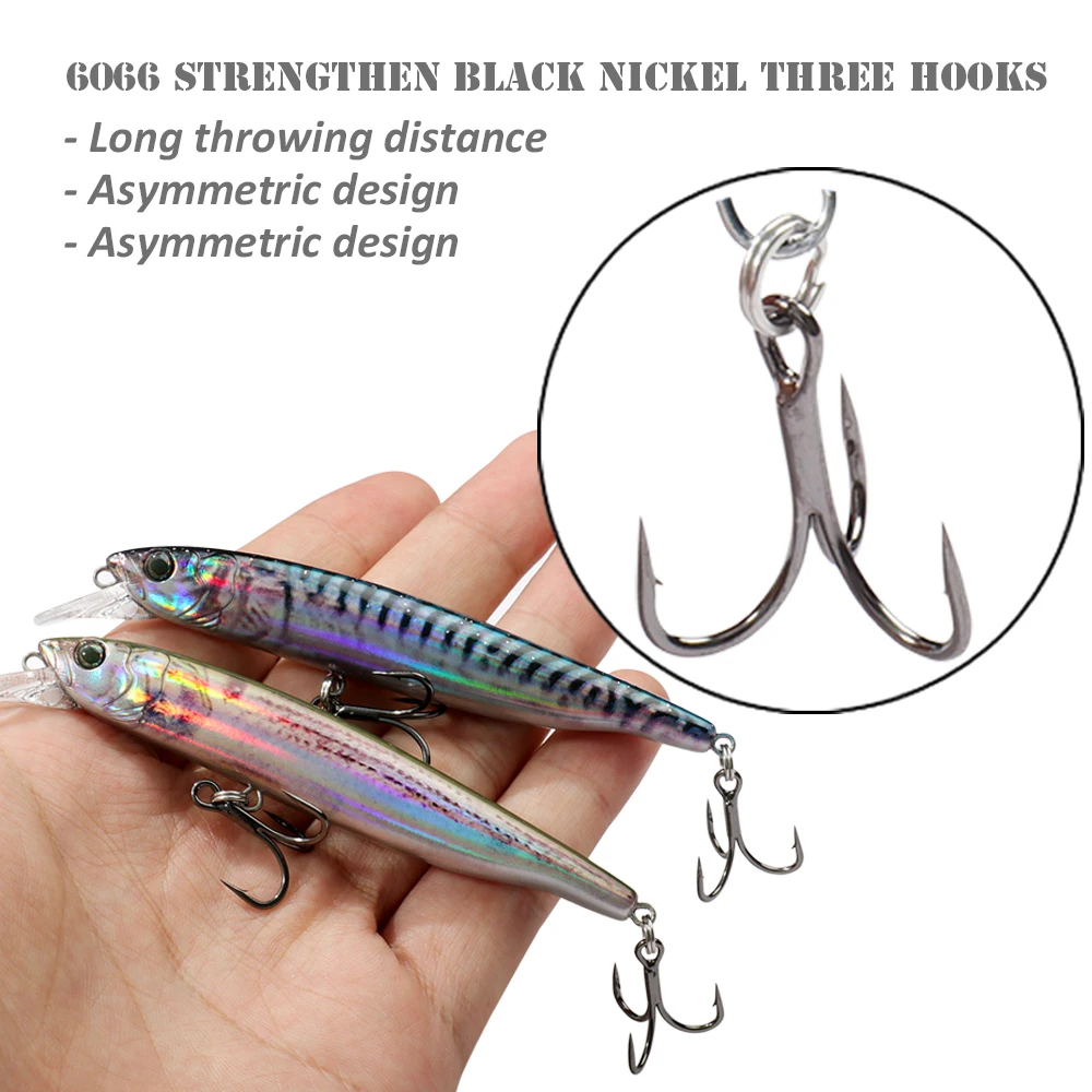 Kit swimbait suspendido con anzuelos triples y sonajero wobbler - imagen 4