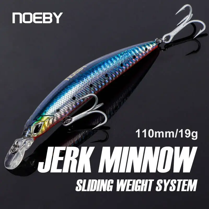 NOEBY Jerkbait Minnow de hundimiento para lubina con peso deslizante - imagen 2