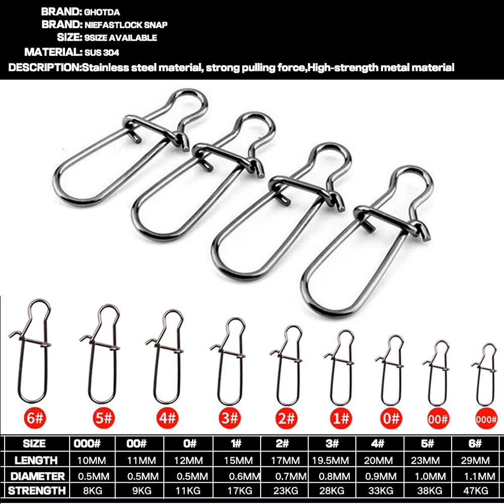 Grillete de pesca seguro – Enganche multiuso para señuelos - imagen 5