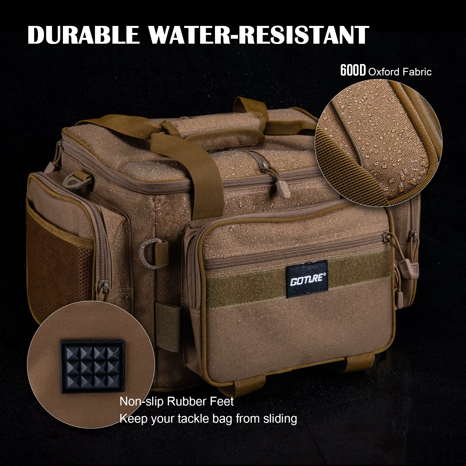 Goture Mochila de pesca 600D para aparejos - imagen 4