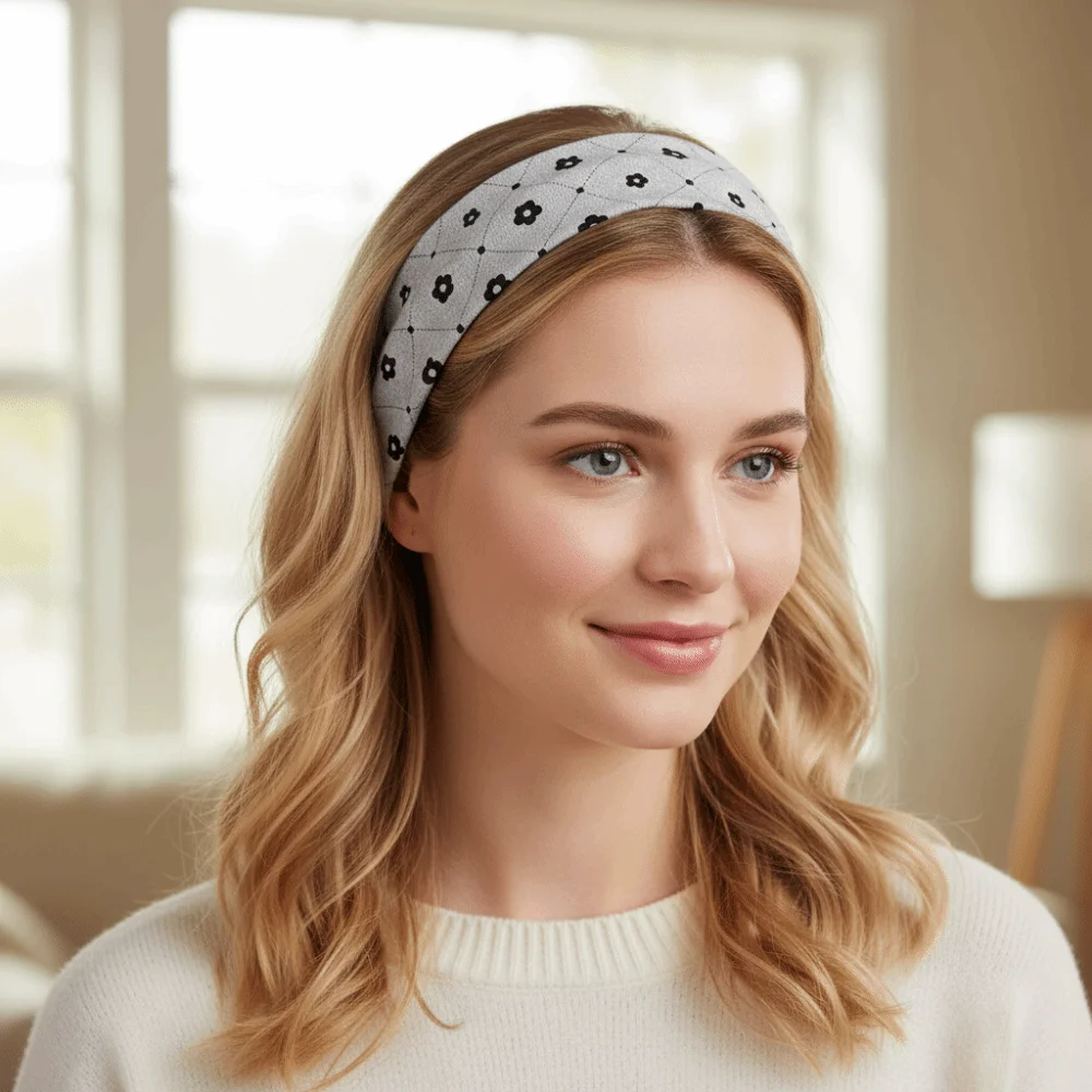 Diadema deportiva floral absorbente del sudor, elástica y duradera - imagen 4