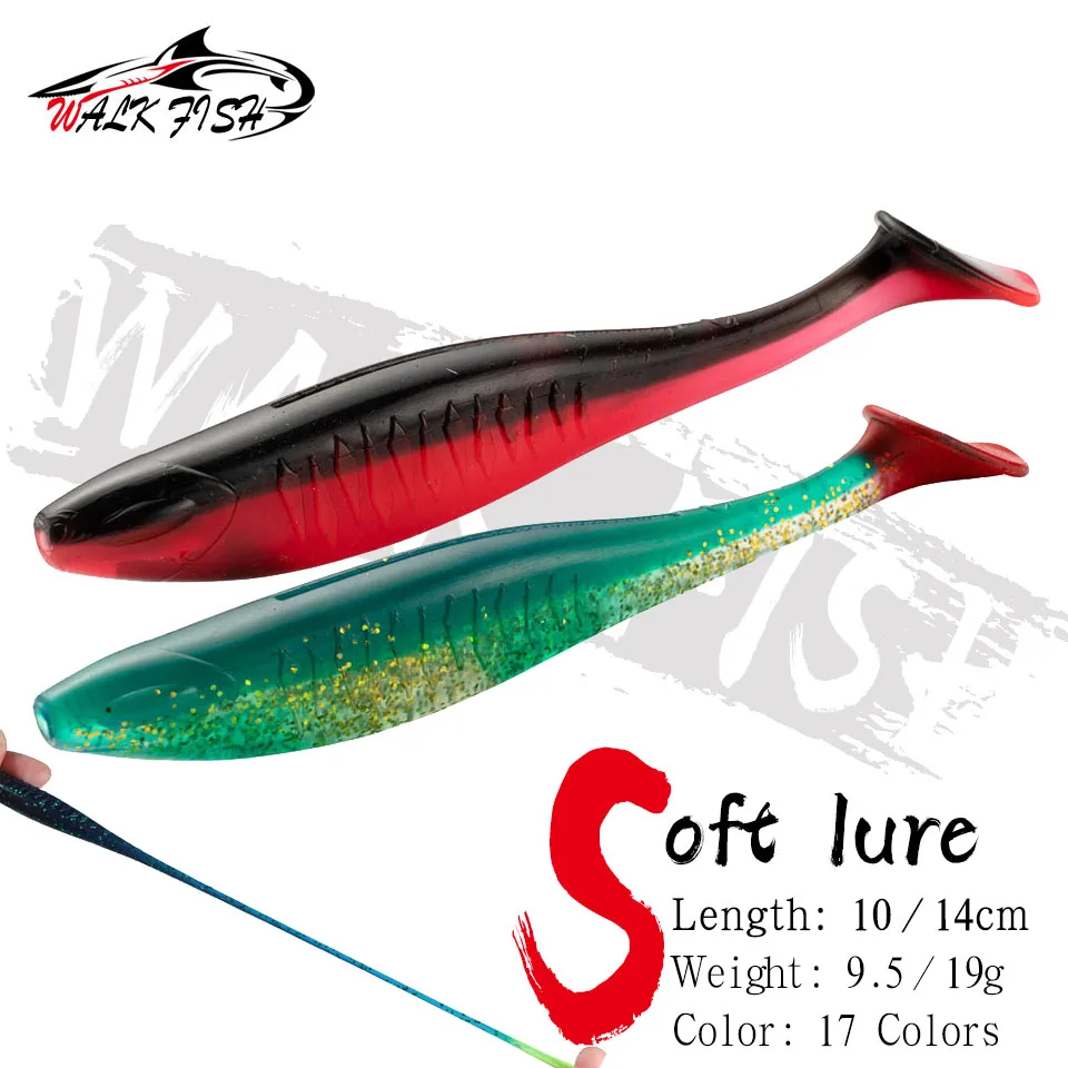 Walk Fish Shad Swimbait – Cebo blando cola en T 100mm/9,5g