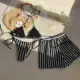 Bikini vintage de punto a rayas con lazo para mujer - imagen 2