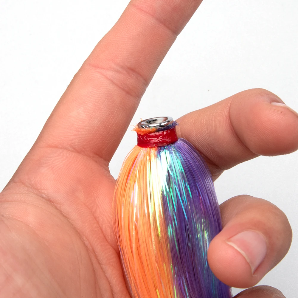 Ilander Bucktail Teaser Jig para atún con cabeza de latón
