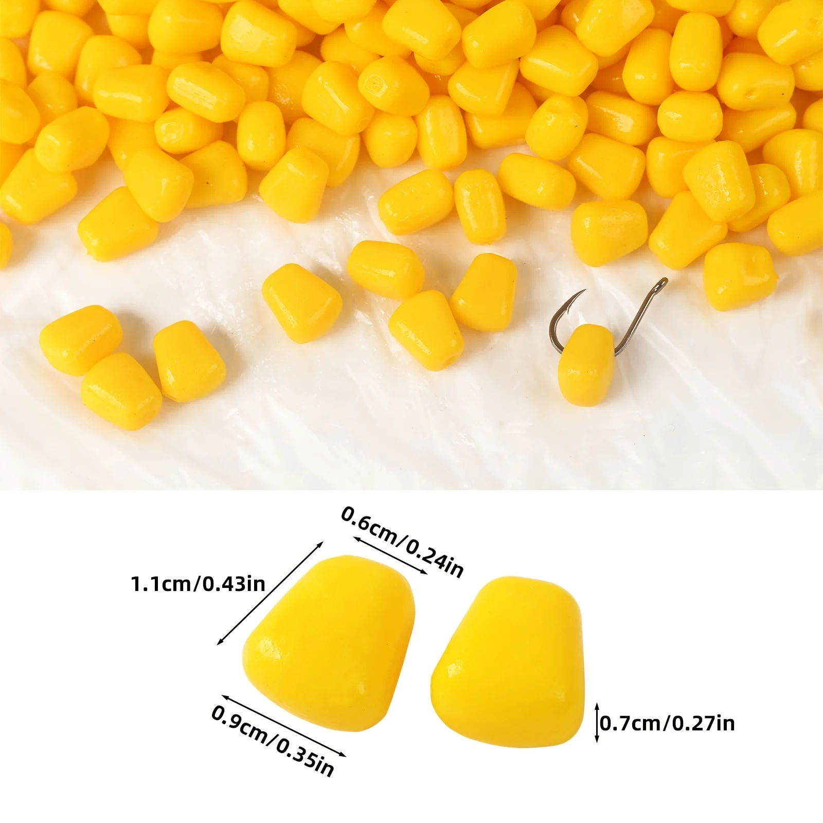 Maíz artificial flotante de silicona para pesca deportiva - imagen 2